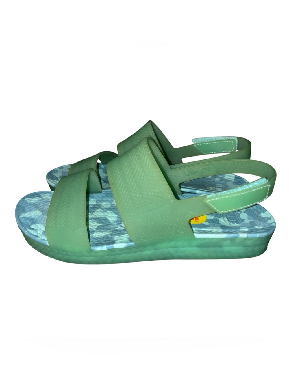 Reef Water Vista Women's Sandals Size 10 Beach Marbled Blue green PVC Free - Picture 2 of 10